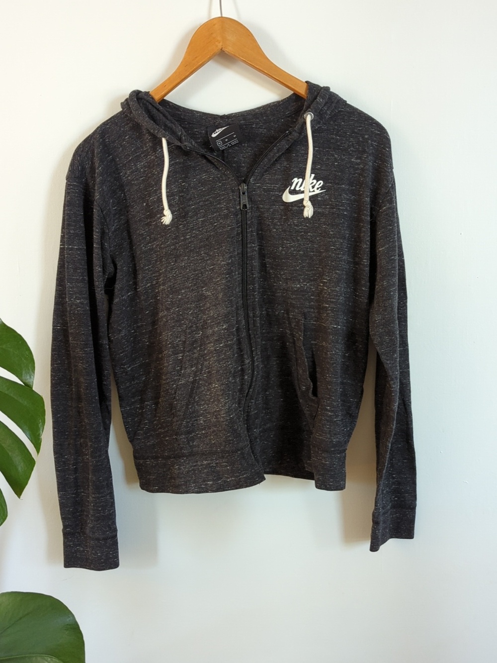 Nike Women's Charcoal Zip-Up Hoodie